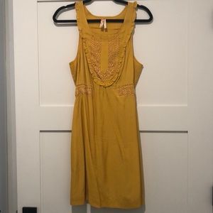 Yellow embroidered dress
